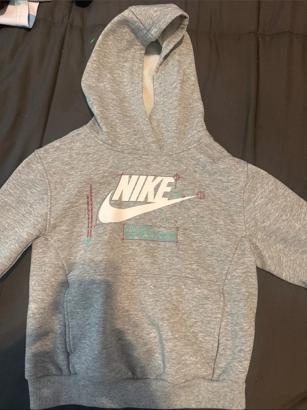 Nike Gray Pullover Hoodie with White Logo